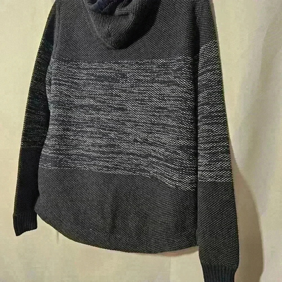 Commerce Mens Cotton Blend Sweater Hoodie Gray/White Size Large - Picture 6 of 10